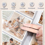 Artfeel Photo Album 4x6 with 300 Pockets,Slip-in Picture Albums,Linen Cover Memory Book with Front Window,White Page Vertical Photo Book for Wedding,Family,Anniversare,Baby,Vacation,Father's Day