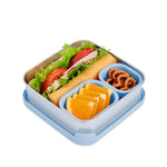 Good Bare Stainless Steel Sandwich Container for Kids & Adults, Plastic-Free Lunch Box with Silicone Lid, Leakproof Metal Snack Box, Dishwasher Safe, BPA-Free Food Storage Container, Sky Blue