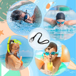 Hiboom Set of 6 Swimming Nose Clip for Kids (Age 7+) and Adult Waterproof Pool Nose Plugs for Diving Swimming and Other Water Sports with Individual Box Packed (Black,Lanyard Style)