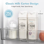 Papablic Glass Breastmilk Pitcher, Baby-Safe Milk Storage Bottles for Breastfeeding & Pumping, Reusable Milk Juice Beverages Container for Fridge, No Leak, BPA Free, 17 oz (2 Packs)