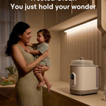 MAMAPRO Baby Bottle Washer Pro, Sterilizer & Dryer — Wash 6 Bottles at Once, All-in-One Cleaner for Bottles, Pump Parts & Baby Essentials – Replaces Hand Washing, Time-Saving for Busy Parents