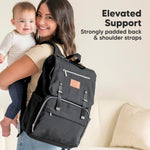 KeaBabies Baby Diaper Bag Backpack with Changing Pad - Waterproof Baby Bag for Mom and Dad, Insulated Bottle Pockets, Durable Toddler, Twin, Boy Girl Diaper Backpack for Travel, Large (Classic Gray)