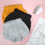 Sintege 5 Pieces Baby Shorts Linen Bloomer Short 3-6 Months Blend Summer Loose Cute Short Bloomer for Unisex Boy Girl