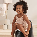 BabyBjörn Potty Chair, Black/White Potty Training Toilet, Easy-to-Clean, Removable Inner Potty, Non-Slip