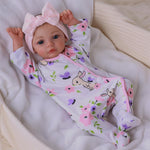 BABESIDE 18-Inch Reborn Baby Doll Girl – Realistic Lifelike Bebe Reborn de Silicona with Bunny Outfit, Magnetic Pacifier, Bottle, Diaper & Birth Certificate, Real Life Baby Dolls Gift for Kids