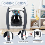 Wolfcode 5-in-1 Music and Lights Baby Walker Foldable with 5 Adjustable Heights, Baby Walker with Wheels and Bouncer Combo Portable, Infant Toddler Walker for Baby Boy Girls 6-18 Months
