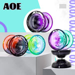7YO AOE Yoyo Professional Responsive Yoyo for Kids, Beginner Yo-yo with Deep Finger Holes, Plastic Trick Yo Yo with Unresponsive Bearing + 10 Strings + Storage Bag