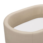 babyletto x GATHRE Capsule Bassinet in Vegan Millet Leather, Wipeable & Water Resistant