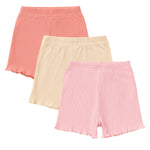 Aura Vane 3 Pack Baby Girl Pink Beige Shorts 6 9 12 Months Baby Cotton Shorts Summer Light Pink Casual Girl Clothes Pull-On Short Pants for Daily Wear