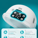 Paruu Hands Free Breast Pump P16, Wearable Breast Pump Electirc Portable with 4 Modes & 12 Levels, Max 309mmHg Strong Suction 19/21/24mm Flange Inserts Wearable Breastfeeding Pump, 2 Pack White