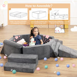 LOAOL Modular Kids Play Couch, Kids Couch for Playroom, Convertible Foam Climbing Sofa for Toddlers, Foam Climbing Blocks for Boys and Girls