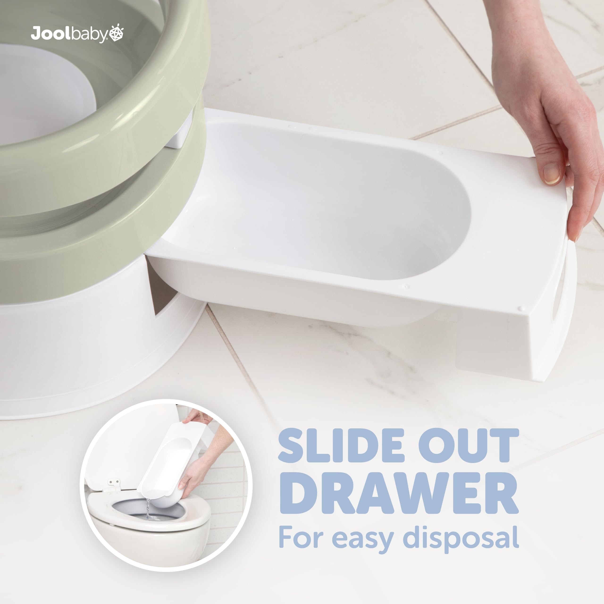 Jool Baby Potty Chair for Toddler Toilet Training - Splash Guard & Back Support (Sage)