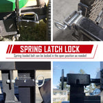 SPARKWHIZ Weld-On 5/8" Spring Latch Assembly with Plain Tube, Trailer Gate Latch, Pack of 4