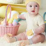 Coralogo Baby Shower Gift Basket - Baby Gift Set, Pregnancy Gift for New Parents, Gender Reveal Gifts, New Born Essential with Security Blanket Soft Hat Bib SocksMittens, Boy & Girl