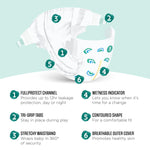 Amazon Brand - Mama Bear Gentle Touch Baby Diapers, Size 3, 42 Count, Wetness Indicator, Stretchy Waistband, Skin Health Alliance Approved