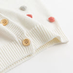 Simplee kids Baby Sweater Valentine's Day Cardigan Embroidery Knit Coat for Winter Spring for 12-18 Months