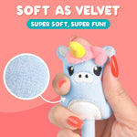 BUNMO Plush Cute Pens 3-Pack – Squishy Animal Pens w/Scented Glitter Ink Refills – Cat, Cow, Unicorn – Fun Writing, Doodling & Journaling for Kids & Teens