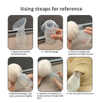 CMBEAR Silicone Manual Breast Pump - 4oz/100ml Capacity, Food Grade, Soft Bottle for Gentle Breast Milk Collection