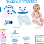 Aori Reborn Baby Boy Doll - 22 Inch Lifelike Realistic Newborn - Handmade Weighted Baby Dolls with Soft Cloth Body Cuddly Reborn Toddler for Kids 3+ | Realistic Boy Doll Gift Set