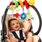 Baby Crib Hanging Rattles Toys - Infant Baby Worm Crib Bed Around Rattle Bell Cartoon Insect Spiral Hanging Toy with Ringing Bell for Infants Bed Stroller Car Seat Bar for Babies Boys and Girls