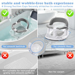 NFSVLB Baby Bath Seat for Babies 6 Months & Up Sitting Up with Temperature Alert+Soft Cushion+Suction Cup,Infant Bath Seat for Baby Bath Chair Toddler Bath seat for Bathtub Tub Shower Grey