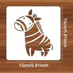 Ymapinc 20Pcs Kids Stencils for Drawing, 5.91In Beige Animal-Shaped Stencils Drafting Tools, Plastic Templates for Office School Drawing Painting Supplies