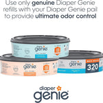 Diaper Genie Essentials Round Refill 8-Pack | Holds Up to 2560 Newborn Diapers | Features Unscented Continuous Film | Compatible with Diaper Genie Complete and Expressions Pails,8 Count (Pack of 1)