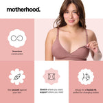 Motherhood Maternity Womens Seamless Wrap Triangle Nursing Bra, Mocha, X-Large