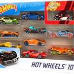 Hot Wheels Toy Cars & Trucks 10-Pack, Set of 10 1:64 Scale Vehicles, Includes Race Cars, Semi, Rescue or Construction Trucks (Styles May Vary)