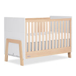Dream On Me Fisher-Price Iris 4-in-1 Convertible Full-Size Baby Crib in Vintage White Oak, GreenGuard Gold & JPMA, Sustainable Pinewood, Converts to Day & Toddler Bed with Guard Rails & Kids Sofa
