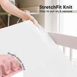 KeaBabies 2-Pack Baby Crib Sheets for Boys, Girls - 52x28 Viscose Derived from Bamboo Toddler Bed Sheets Neutral, Fitted Crib Mattress Cover for Standard Baby Bedding, Soft & Cozy (Rose)