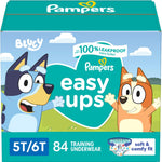 Pampers Training Pants - Easy Ups Boys & Girls Bluey - Size 3T-4T, 124 Count, Children's Potty Underwear (Packaging May Vary)
