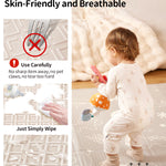 Joypony Baby Play Mat, 71x59 Inch Foldable Play Mats for Babies and Toddlers, Waterproof & Anti-Slip Portable Foam Floor Mat for Tummy Time with Travel Bag Indoor Outdoor