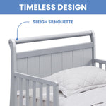 Delta Children Wood Sleigh Toddler Bed, Grey
