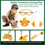 Vextronic Kids Tool Set 36 PCS with Electric Toy Chainsaw Drill Circular Saw with Realistic Sounds, Toy Tool Set for Toddlers 3 4 5 6 7 8, Pretend Play Kids Power Tools Kit Gift for Boys Girls