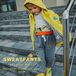 IjnUhb Baby Boys&Girls 2-Pack Pants, Toddler Cotton Pull on Jogger, Kids Dinosaur Drawstring Elastic Sweatpants（Light Dark 3T）