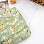 CoolaPeach 12 Set Reusable Adjustable Cloth Diapers for Newborn to 0-3 Years,One Size Washable Pocket Nappy Covers for Baby Girl and Boy,6 Pack Cloth Diapers+6pcs Microfiber Inserts (NCP05)