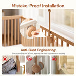 Crib Mobile Holder, HBM Wooden Mobile Arm & Hanger for Crib, Nursery Decor for Baby Girl Boy