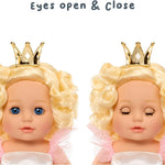Baby Born Princess Baby Doll Annabell - Blonde Hair, Blue Eyes: Realistic Features for Kids Ages 3 & Up, Rooted Hair, Eyes Open & Close