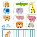 Vaiheng Toys for Toddlers 1-3, Montessori Toys for 1 2 3 4 Year Old Boys & Girls, Toy Age 2-4 0-2 Kids Baby, 1 2 3 Year Old Girls Boys Gifts, Wooden Animal Blocks Stacking Education Puzzles Toy