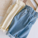 VERYPOPPA Jeggings for Boys and Girls, Baby Girl Boy Jeans Denim Pants High Waisted Harem Pants White