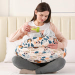 BATTOP Nursing Pillow for Breastfeeding with Removable Cover, Feeding Pillow for More Support for Mom, Adjustable Waist Strap Breastfeeding Pillow, Bottle-Feeding