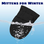 YKYUASD Toddler Winter Mittens Fleece Lined Gloves Waterproof Unisex Easy-on Warm Gloves for Snow Outdoor Boy Girl Kids (Black, 6-18M（No thumb）)