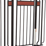 Regalo Safety 37" Extra Tall Baby Gate for Doorways & Bottom of Stairs, Wood Accent Pressure Mounted Gate with Door for Babies, Toddlers & Pets, Tested & Safe for 30 Years, American Designed and Owned