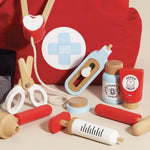 Le Toy Van - Kids Wooden Educational Pretend Play Honeybake Doctor's Medical Play Set Kit | Kids Pretend Play Role Play For Boys And Girls | 3 Year Old +, 8.66" x 5.70" x 5.90" (TV292)