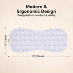 5-Pack Muslin Burp Cloths Baby Boy, Girl - Very Absorbent Baby Burp Cloth Rags, 8-Layers Viscose Derived from Bamboo Cotton Muslin Towel, Super Soft Spit Up Rags, No Shrink Washcloths (Dreamers)