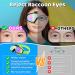 Vvinca Kids Goggles with Comfort Fabric Strap, Kids Swim Goggles Wide View Anti-Fog/UV No Leaking Swimming Goggles for 3-14