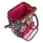 Montana West Wrangler Callie Diaper Bag Backpack with Stroller Straps Southwestern Multifunction Baby Travel Bag WG2210-9110CF