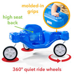 Simplay3 Galaxy Glider Ride-On Toy for Toddlers and Kids Ages 1-1/2 to 5 Years, 360-Degree Spinning Sensory Riding Toy for Kids, Blue