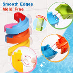 Bath Toys for Kids Ages 4-8 3-5 Toddler Bath Toys 38 PCS Fun Bathtub Shower Toys DIY Marble Run Slippery Slide Birthday Gift for 2 3 4 5 6 7 8 Year Old Boys Girls